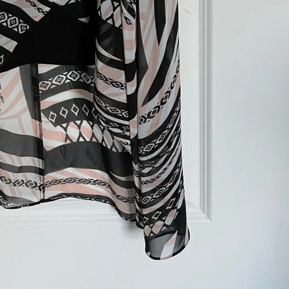 Joseph Ribkoff Semi-Sheer Faux Wrap Printed Dress - 29499 - Picture 9 of 16